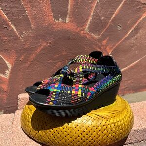 Multicolor Bernie Mev. Woven Wedge Shoes